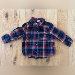 Old Navy flannel button-down shirt, 18-24m